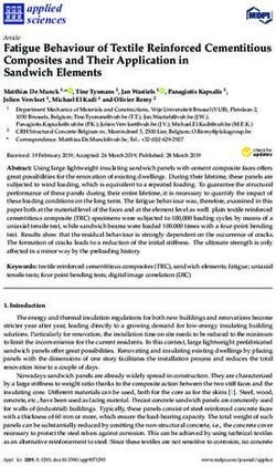 Fatigue Behaviour of Textile Reinforced Cementitious Composites and Their Application in Sandwich Elements - MDPI