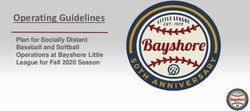 Operating Guidelines Plan for Socially Distant Baseball and Softball Operations at Bayshore Little League for Fall 2020 Season - AWS