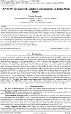 COVID 19: the Impact of Lockdown announcement on Indian Stock Market