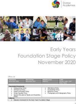 Early Years Foundation Stage Policy November 2020 - Diverse Academies