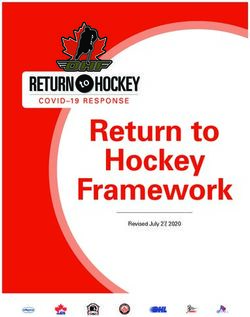 Return to Hockey Framework - Revised July 27, 2020 - Huron-Bruce Minor Hockey