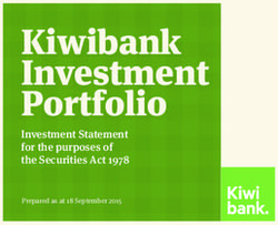 Kiwibank Investment Portfolio - Investment Statement for the purposes of the Securities Act 1978