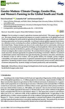 Gender Matters: Climate Change, Gender Bias, and Women's Farming in the Global South and North - MDPI