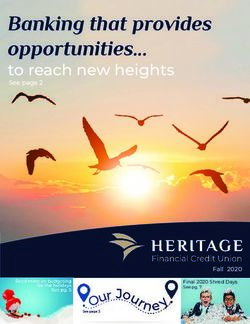 Banking that provides opportunities - to reach new heights See page 2 - Fall 2020 - Heritage Financial Credit Union