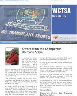 A word from the Chairperson- SA Transplant Sports Association
