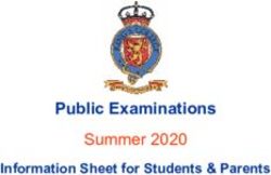 Public Examinations Summer 2020 - Information Sheet for Students & Parents - King's College La Moraleja