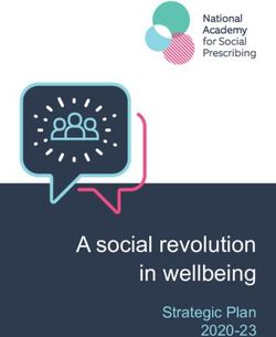 A social revolution in wellbeing - Strategic Plan 2020-23 - National Academy for Social ...