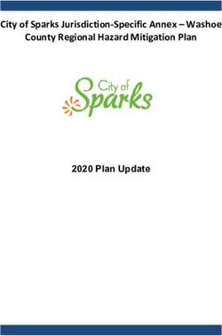 City of Sparks Jurisdiction-Specific Annex - Washoe County Regional Hazard Mitigation Plan - 2020 Plan Update