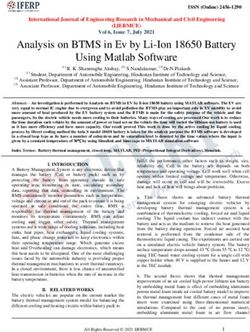 Analysis on BTMS in Ev by Li-Ion 18650 Battery Using Matlab Software