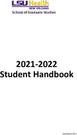 Student Handbook 2021-2022 - Updated 8.2021 - School Of Graduate Studies