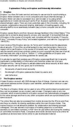 Explanation: Policy on Dropbox and University Information