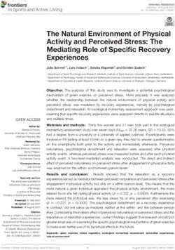The Natural Environment of Physical Activity and Perceived Stress: The Mediating Role of Specific Recovery Experiences