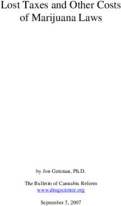 Lost Taxes and Other Costs of Marijuana Laws - by Jon Gettman, Ph.D. The Bulletin of Cannabis Reform www.drugscience.org September 5, 2007