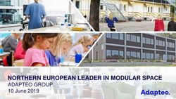 Ti NORTHERN EUROPEAN LEADER IN MODULAR SPACE - ADAPTEO GROUP 10 June 2019 - Cramo Group