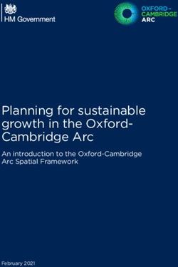 Planning for sustainable growth in the Oxford-Cambridge Arc - An introduction to the Oxford-Cambridge Arc Spatial Framework - Gov.uk