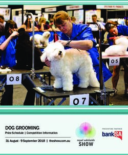 DOG GROOMING Prize Schedule | Competition Information - Royal Adelaide Show