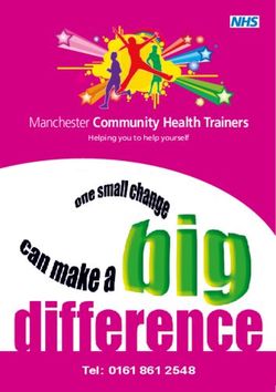 Manchester Community Health Trainers - Tel: 0161 861 2548 - Helping you to help yourself