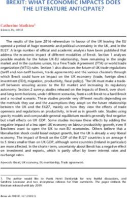 BREXIT: WHAT ECONOMIC IMPACTS DOES THE LITERATURE ANTICIPATE? - Sciences Po