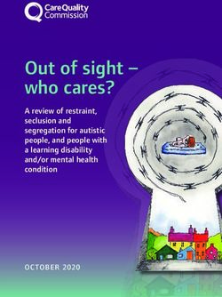 Out of sight - who cares? - A review of restraint, seclusion and segregation for autistic people, and people with a learning disability and/or ...