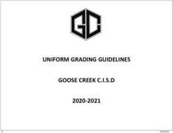 UNIFORM GRADING GUIDELINES GOOSE CREEK C.I.S.D 2020-2021 - GCCISD