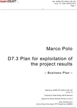 Marco Polo D7.3 Plan for exploitation of the project results