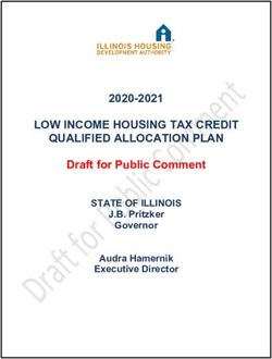 LOW INCOME HOUSING TAX CREDIT QUALIFIED ALLOCATION PLAN - 2020-2021 Draft for Public Comment STATE OF ILLINOIS J.B. Pritzker Governor Audra ...