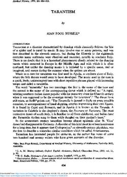 TARANTISM - Cambridge University Press