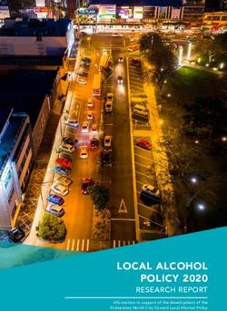 LOCAL ALCOHOL POLICY 2020 - Information in support of the development of the Palmerston North City Council Local Alcohol Policy - Palmerston North ...