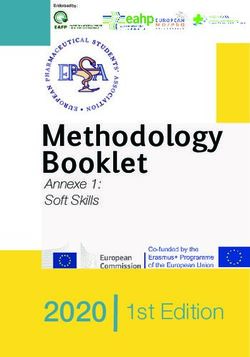Methodology Booklet - 2020 1st Edition Annexe 1: Soft Skills - Pharmazie meets Ausland