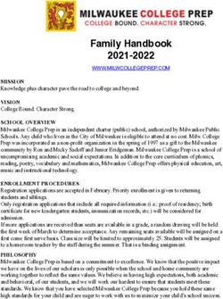 Family Handbook 2021-2022 - Milwaukee ...