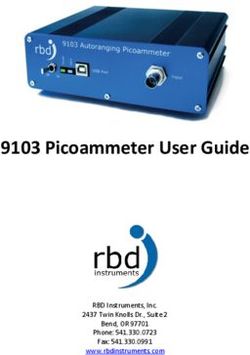 9103 Picoammeter User Guide - RBD Instruments, Inc. 2437 Twin Knolls Dr., Suite 2 Bend, OR 97701 Phone: Fax: ...