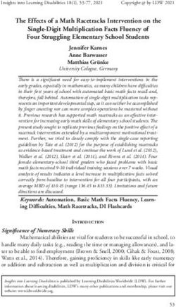 The Effects of a Math Racetracks Intervention on the Single-Digit Multiplication Facts Fluency of Four Struggling Elementary School Students