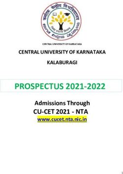 PROSPECTUS 2021-2022 CU-CET 2021 - NTA - Admissions Through - Central University of Karnataka