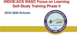 HIDOE/ACS WASC Focus on Learning Self-Study Training Phase II - 2019-2020 Schools