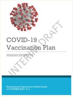 COVID-19 Vaccination Plan - MASSACHUSETTS Massachusetts Department of Public Health - Mass.gov