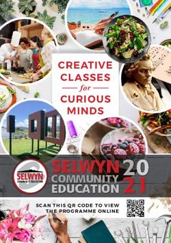 SELWYN - CREATIVE CLASSES CURIOUS MINDS for - Selwyn Community Education