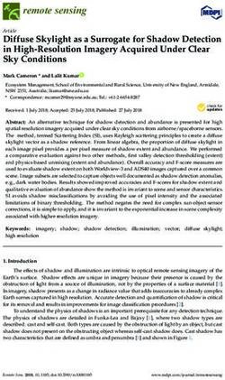 Diffuse Skylight as a Surrogate for Shadow Detection in High-Resolution Imagery Acquired Under Clear Sky Conditions - MDPI