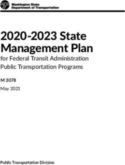 2020-2023 State Management Plan - for Federal Transit Administration Public Transportation Programs - WSDOT