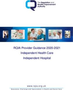 RQIA Provider Guidance 2020-2021 Independent Health Care Independent Hospital - www. r qia. org. uk