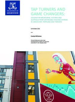 TAP TURNERS AND GAME CHANGERS: LESSONS FOR MELBOURNE, VICTORIA AND AUSTRALIA FROM AFFORDABLE HOUSING SYSTEMS IN VANCOUVER, PORTLAND AND TORONTO ...