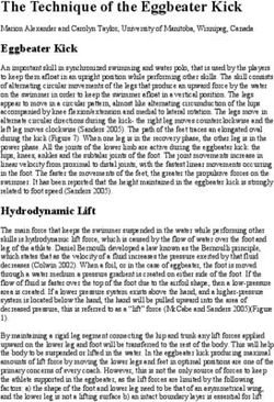 The Technique of the Eggbeater Kick