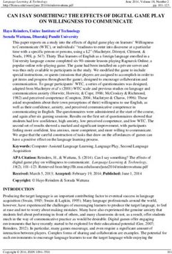 CAN I SAY SOMETHING? THE EFFECTS OF DIGITAL GAME PLAY ON WILLINGNESS TO COMMUNICATE