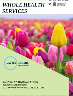 WHOLE HEALTH SERVICES - Bay Pines VA Healthcare System Whole Health Hotline: 727-398-6661 or 888-820-0230, EXT. 14662