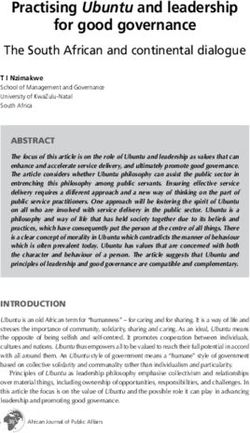 Practising Ubuntu and leadership for good governance