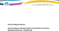 School Funding Framework School Funding for Education Bodies in the Northwest Territories 2018-2019 School Year - $154,831,530 - Education ...
