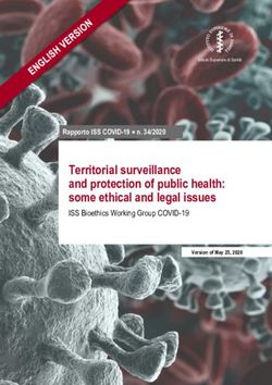 Territorial surveillance and protection of public health: some ethical and legal issues - ISS Bioethics Working Group COVID-19