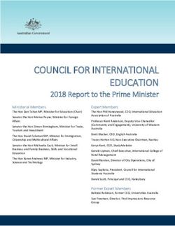 COUNCIL FOR INTERNATIONAL EDUCATION - 2018 Report to the Prime Minister - Australian ...