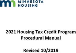 2021 Housing Tax Credit Program Procedural Manual Revised 10/2019