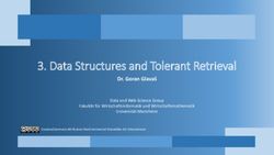 Data Structures and Tolerant Retrieval - Dr. Goran Glavaš 1 - Universität Mannheim