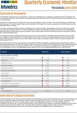 Quarterly Economic Monitor - Manawatu June 2020 - CEDA.nz